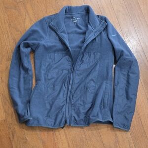 Nike Women's Gray Blue Performance Fleece Jacket